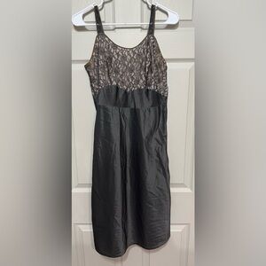 1950s Barbizon Dress-Mate Slip in Purple Gray Nylon-Orlon